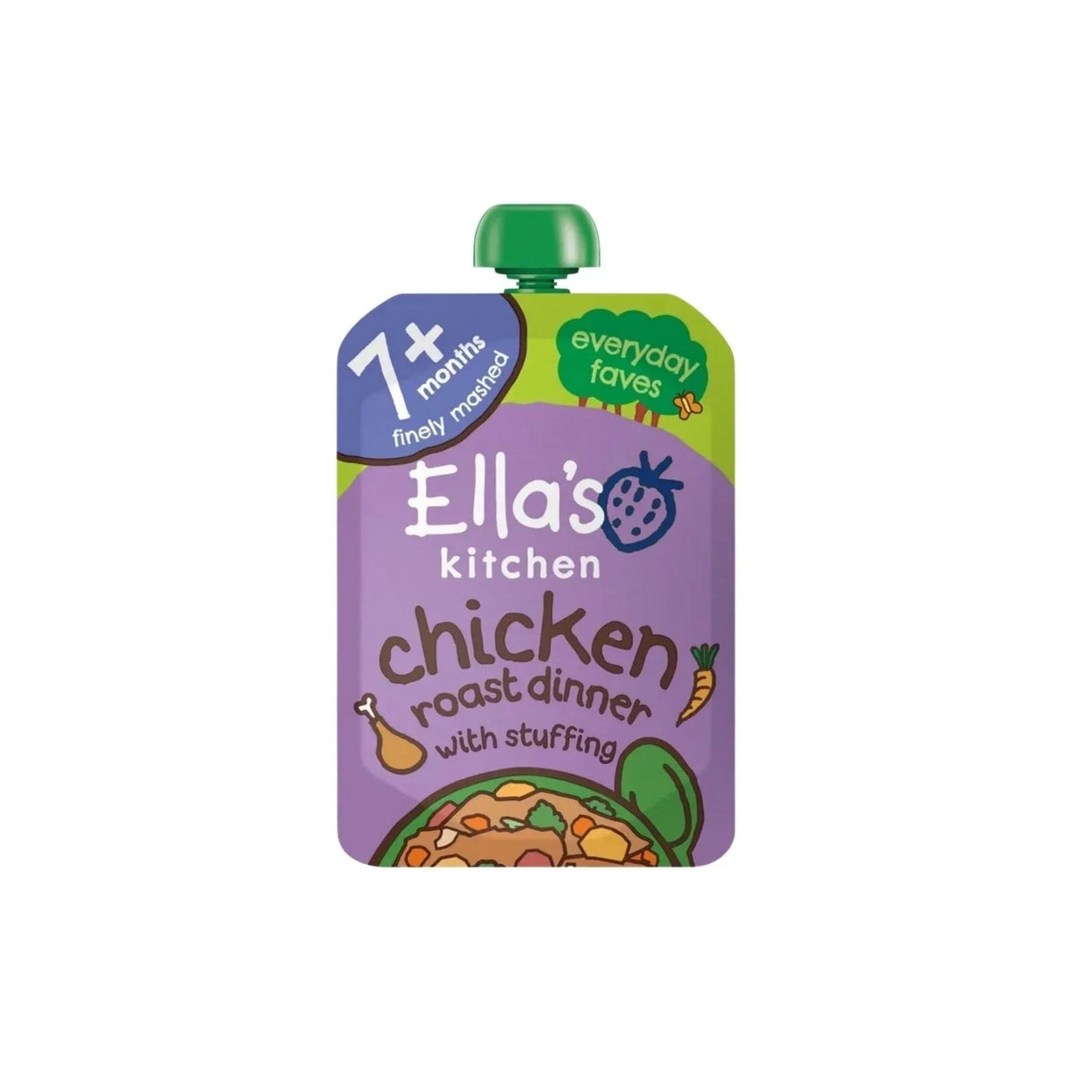 Ella's Kitchen Organic Chicken Roast Dinner Baby Food Pouch 7+ months 130g | Luxury Home Accessories | Heulog Glow