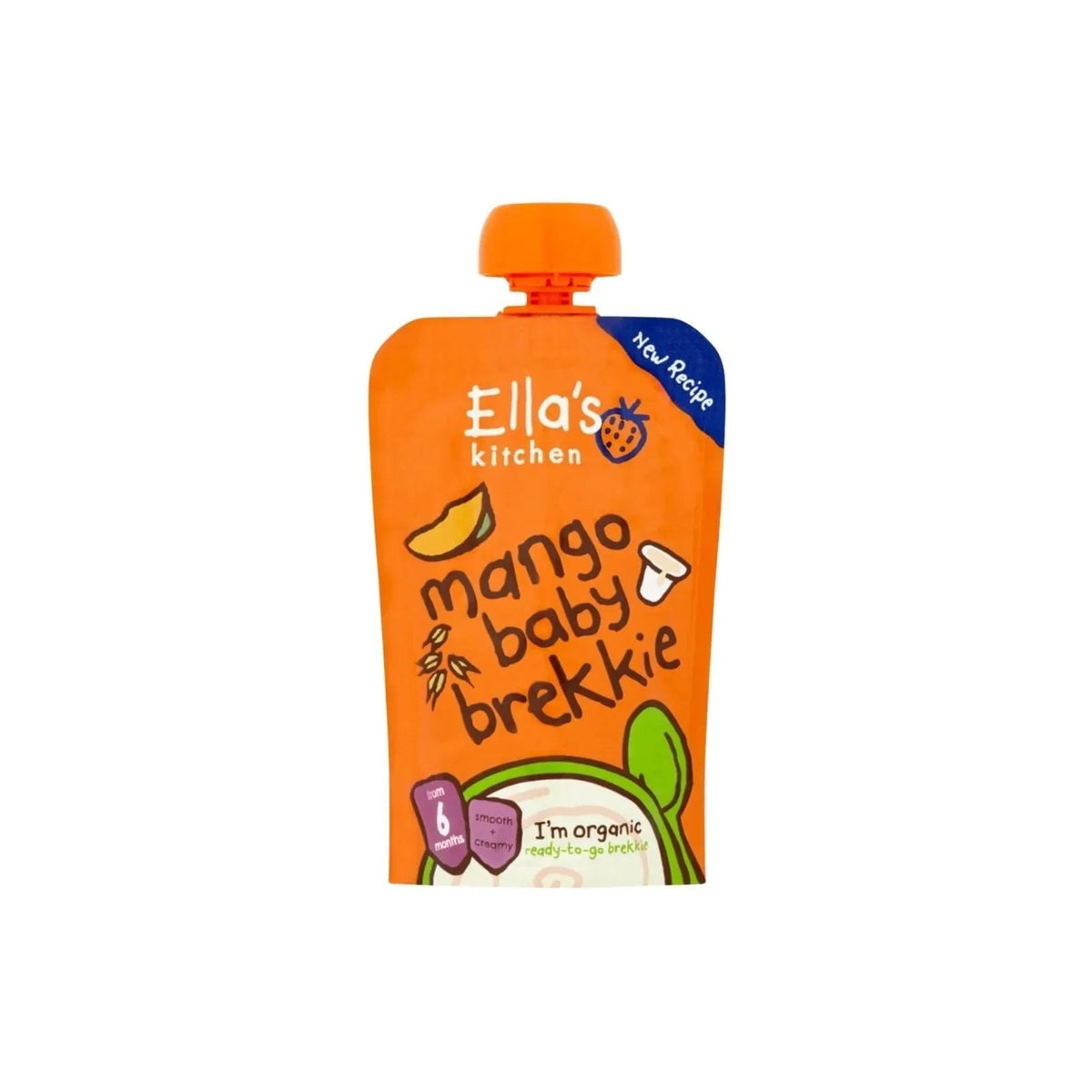 Ella's Kitchen Organic Mango Baby Brekkie Baby Food Breakfast Pouch 6+ months 100g | Luxury Home Accessories | Heulog Glow