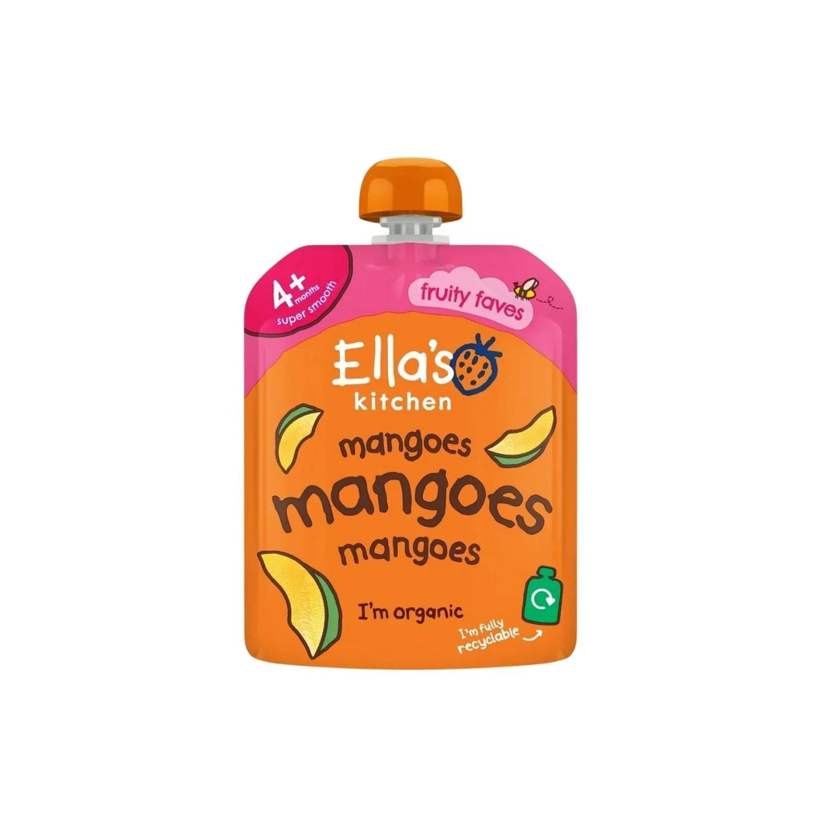Ella's Kitchen Organic Mangoes First Tastes Baby Food Pouch 4+ months 70g | Luxury Home Accessories | Heulog Glow