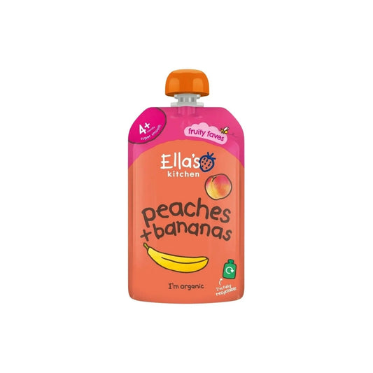 Ella's Kitchen Organic Peaches & Bananas Baby Food Pouch 4+ months 120g | Luxury Home Accessories | Heulog Glow