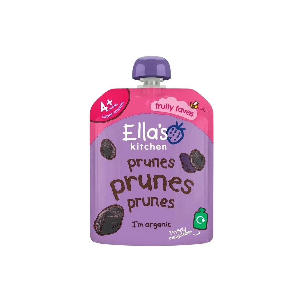 Ella's Kitchen Organic Prunes First Tastes Baby Food Pouch 4+ months 70g | Luxury Home Accessories | Heulog Glow
