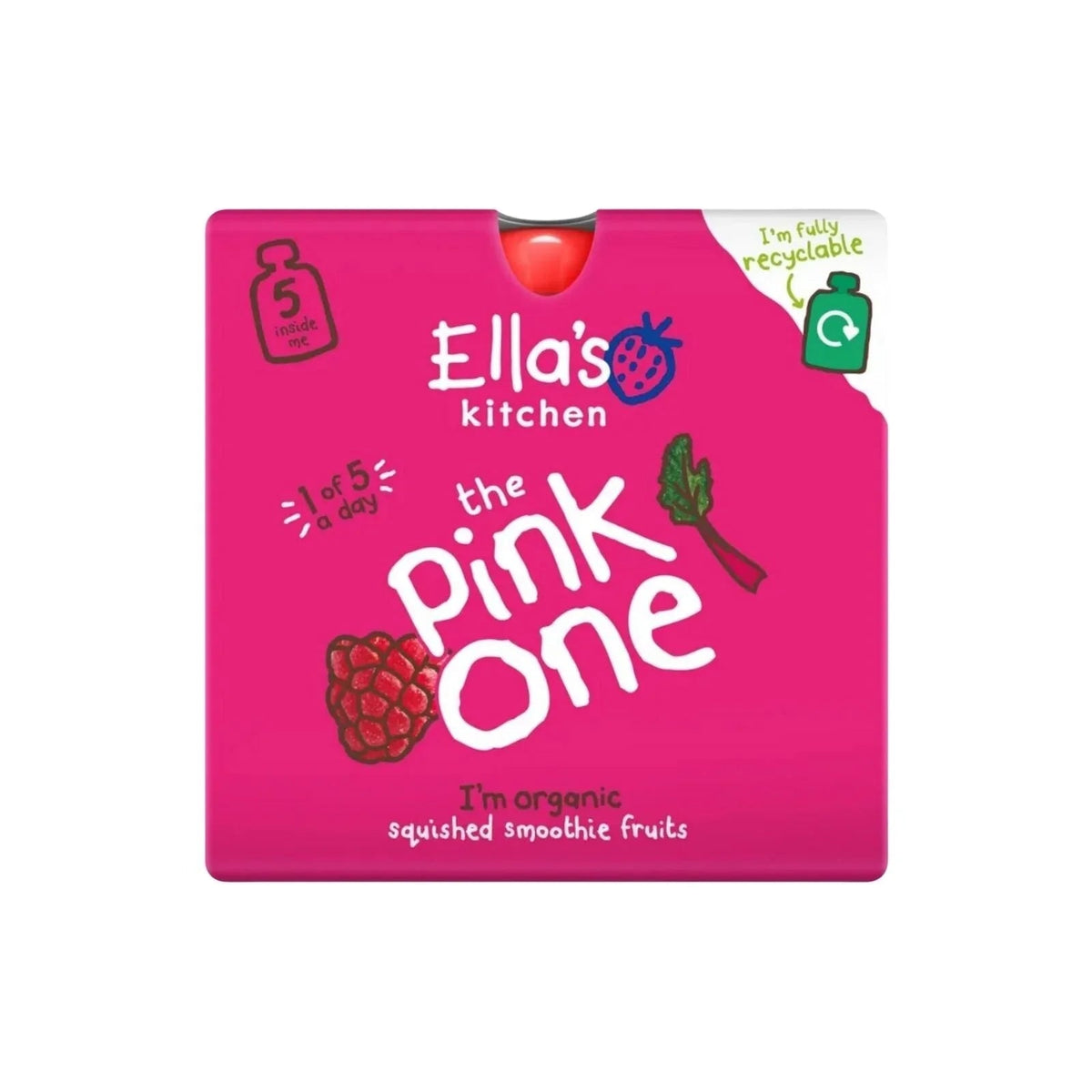 Ella's Kitchen Organic Smoothie The Pink One Multipack Baby Food Pouch 6+ months 450g (5x90g) | Luxury Home Accessories | Heulog Glow