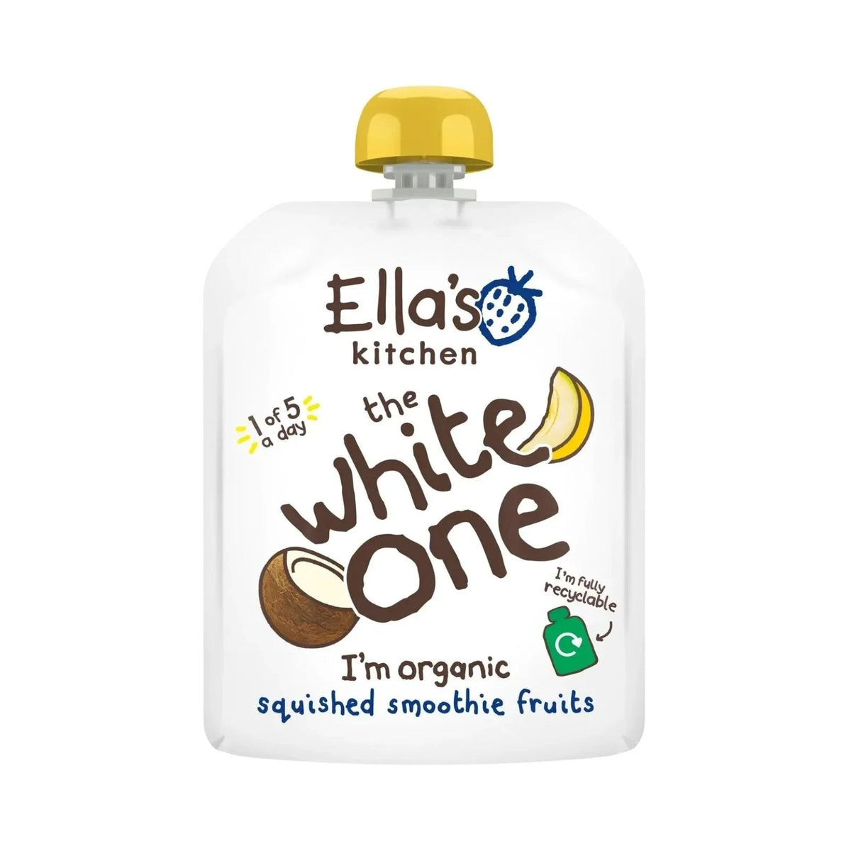 Ella's Kitchen Organic The White One Smoothie Multipack Baby Food Pouch 6+ months 360g (4x90g) | Luxury Home Accessories | Heulog Glow
