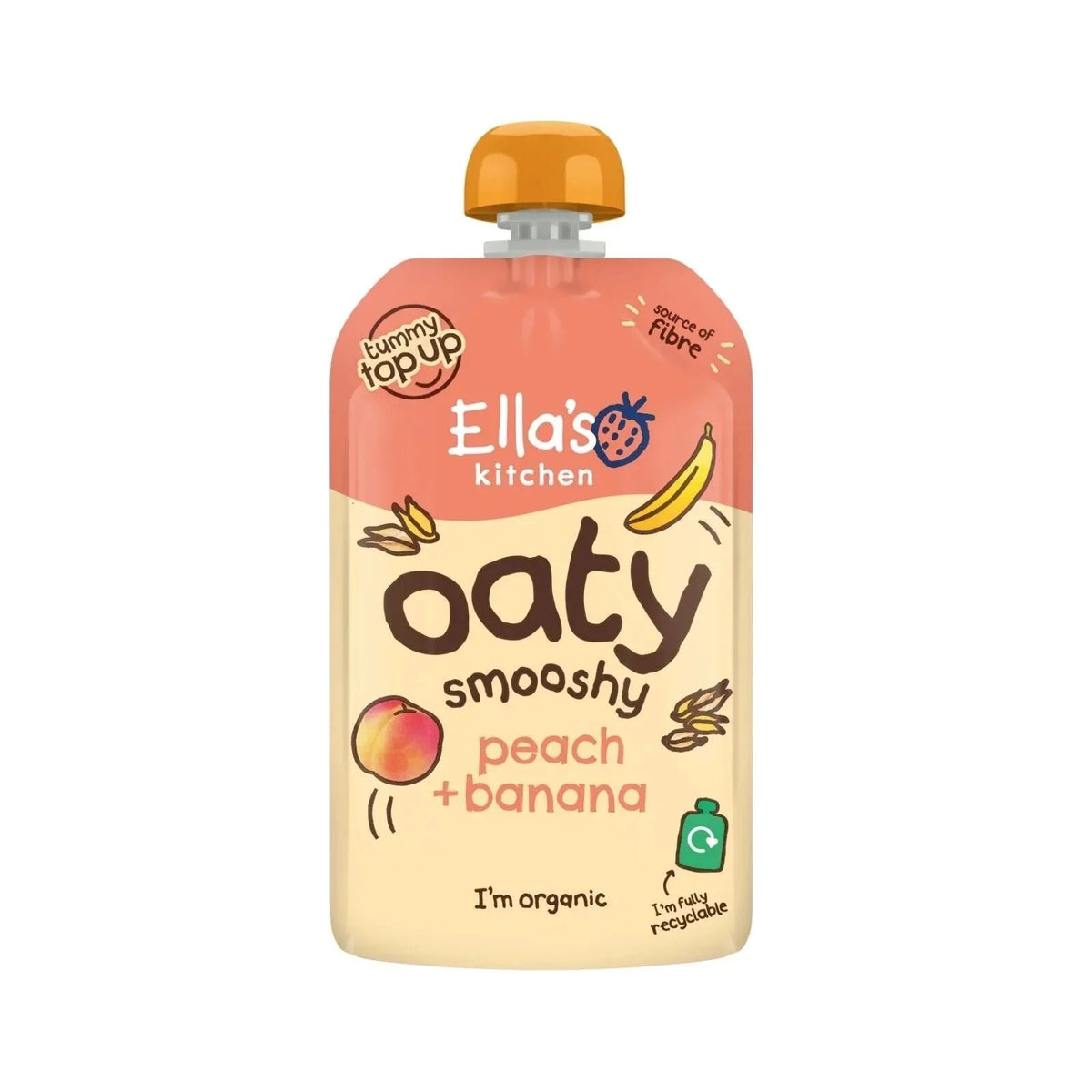 Ella's Kitchen Peach & Banana Oaty Smooshy 12+ months 360g (4x90g) | Luxury Home Accessories | Heulog Glow