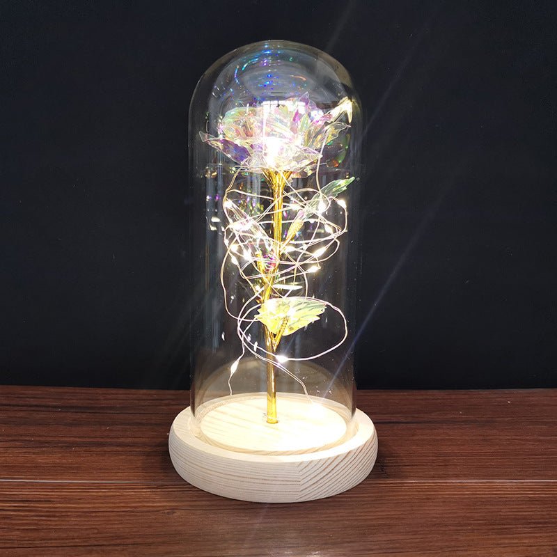 Enchanted Forever Rose Flower in Glass LED Light Christmas Decoration | Luxury Home Accessories | Heulog Glow