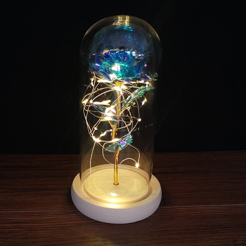 Enchanted Forever Rose Flower in Glass LED Light Christmas Decoration | Luxury Home Accessories | Heulog Glow