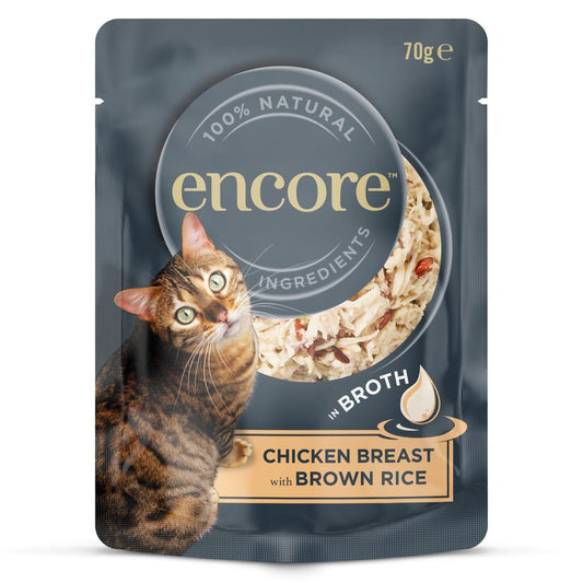 Encore Cat Pouch Chicken & Brown Rice - 70g | Luxury Home Accessories | Heulog Glow