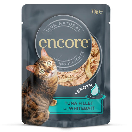 Encore Cat Pouch Tuna & White Bait - 70g | Luxury Home Accessories | Heulog Glow