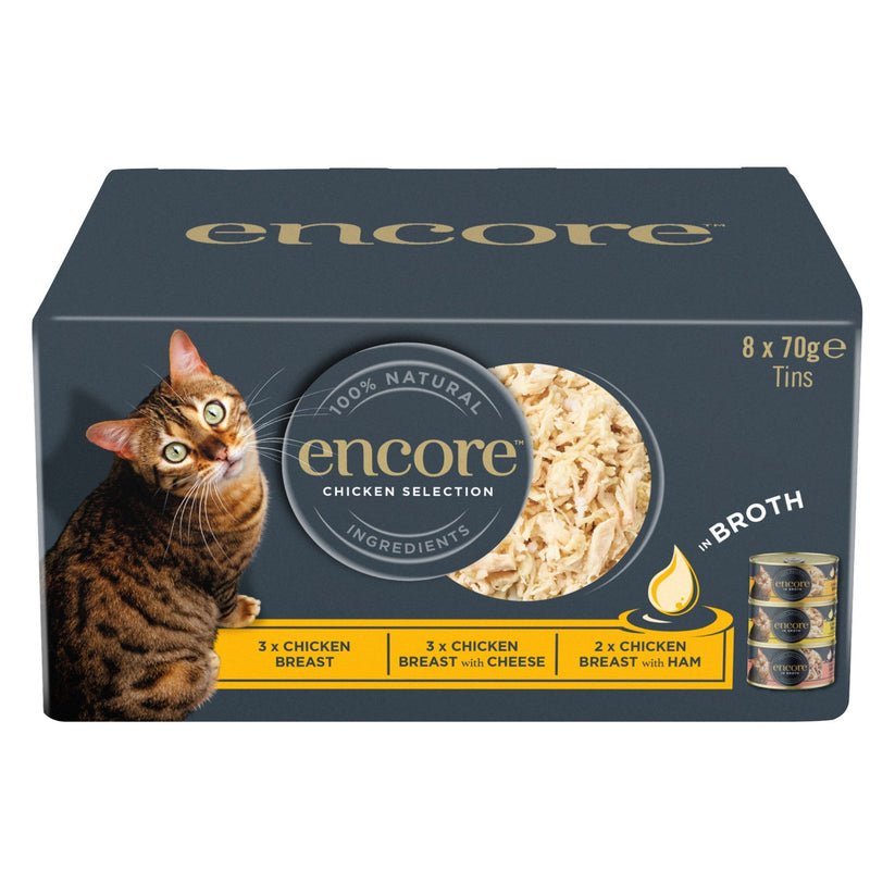 Encore Cat Tin Multipack Chicken - 8 x 70g | Luxury Home Accessories | Heulog Glow