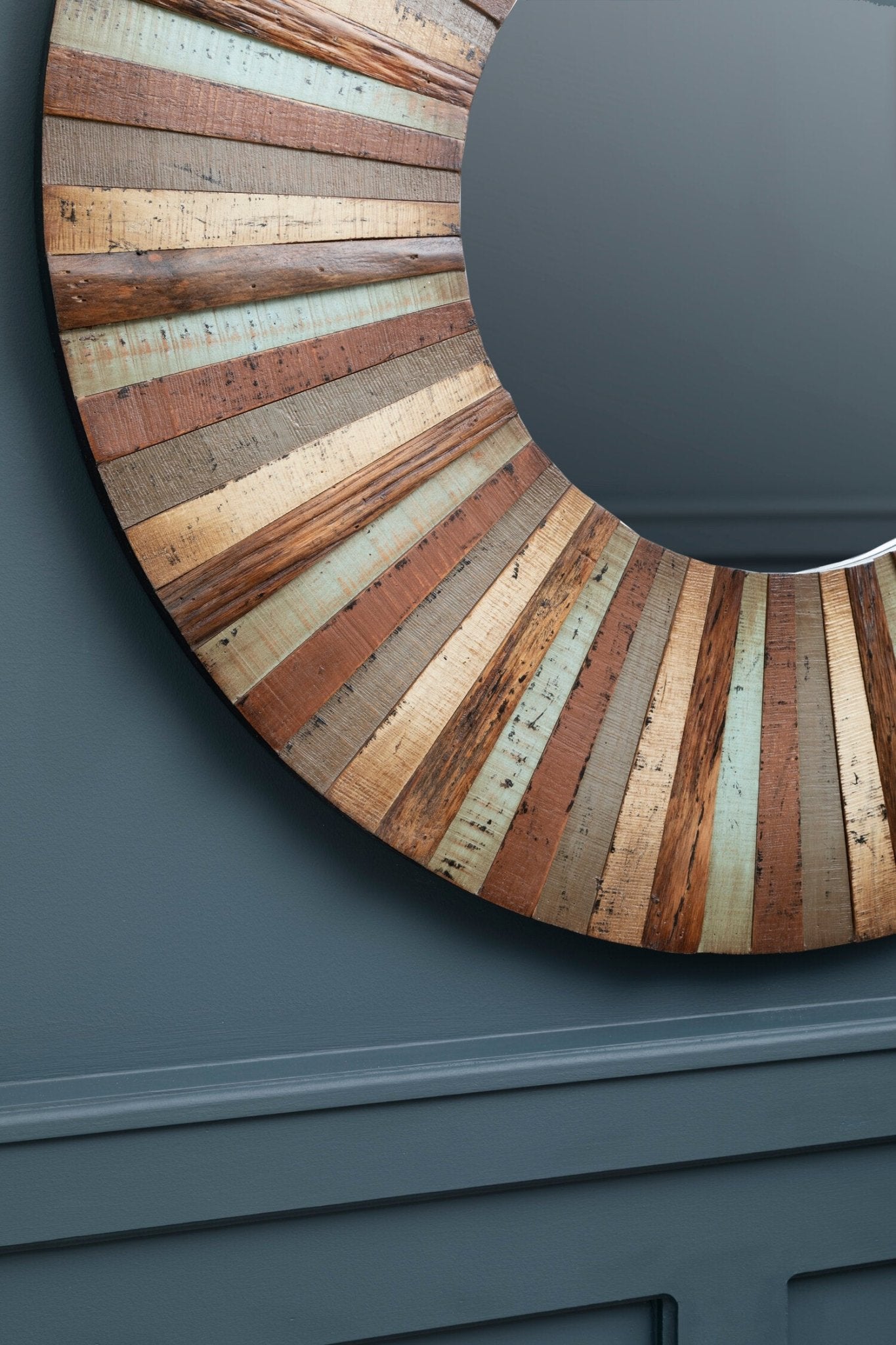 Eternal Wooden Round Wall Mirror | Luxury Home Accessories | Heulog Glow