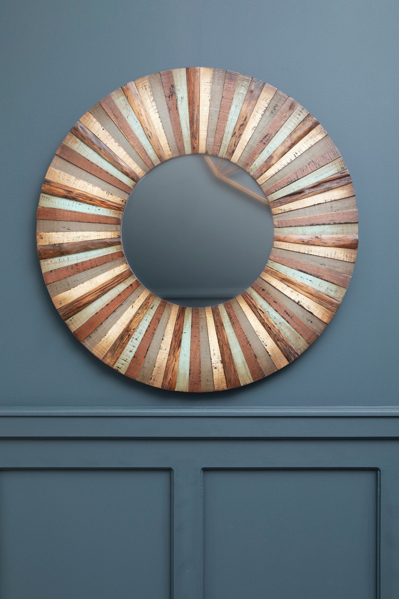 Eternal Wooden Round Wall Mirror | Luxury Home Accessories | Heulog Glow