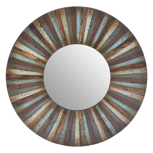 Eternal Wooden Round Wall Mirror | Luxury Home Accessories | Heulog Glow