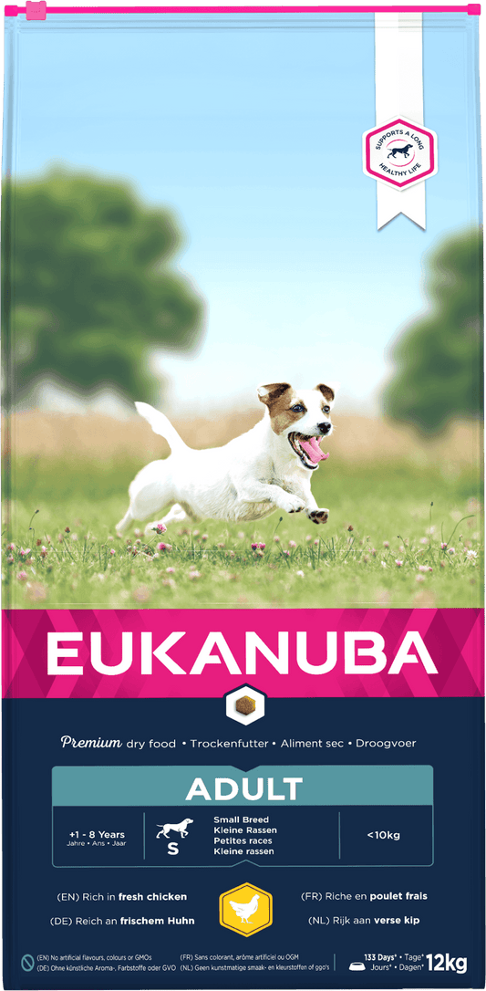 Eukanuba Adult Small Breed Chicken 12kg - RSP £49.99 | Luxury Home Accessories | Heulog Glow