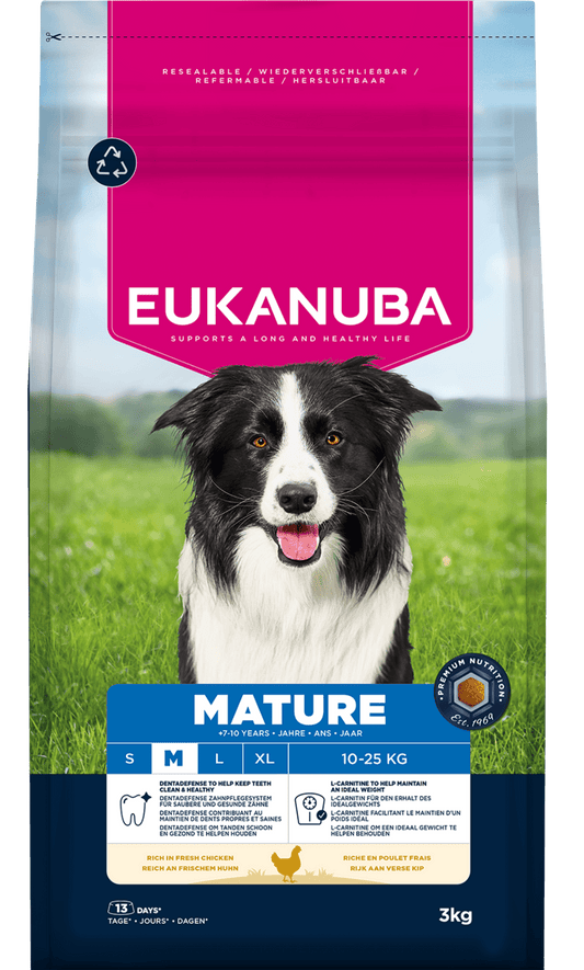 Eukanuba Dog Mature Medium Chicken 3kg | Luxury Home Accessories | Heulog Glow