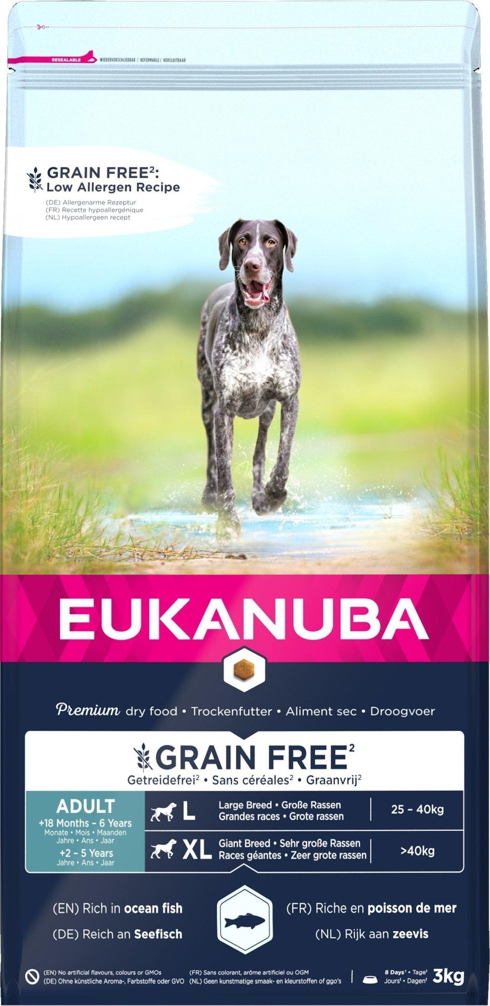 Eukanuba Grain Free - Ocean Fish - Adult Large 12kg | Luxury Home Accessories | Heulog Glow
