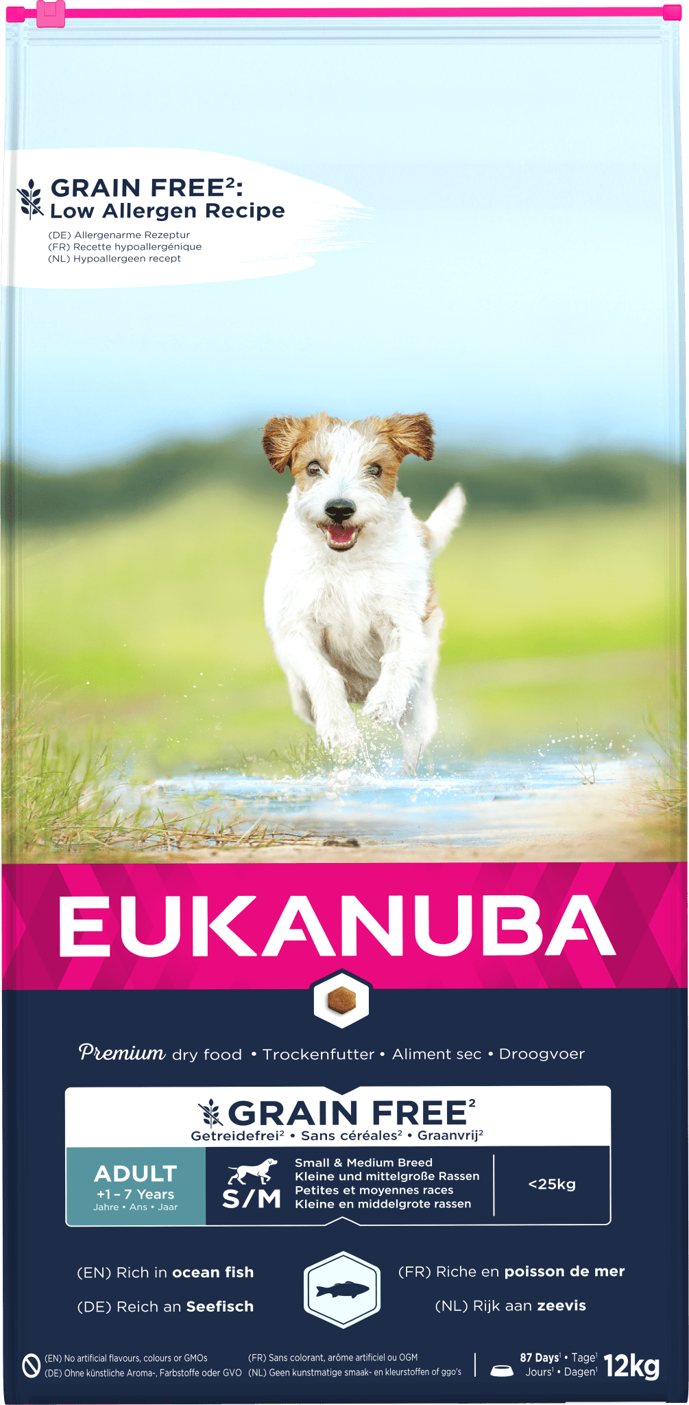 Eukanuba Grain Free - Ocean Fish - Adult Small/Medium 12kg | Luxury Home Accessories | Heulog Glow