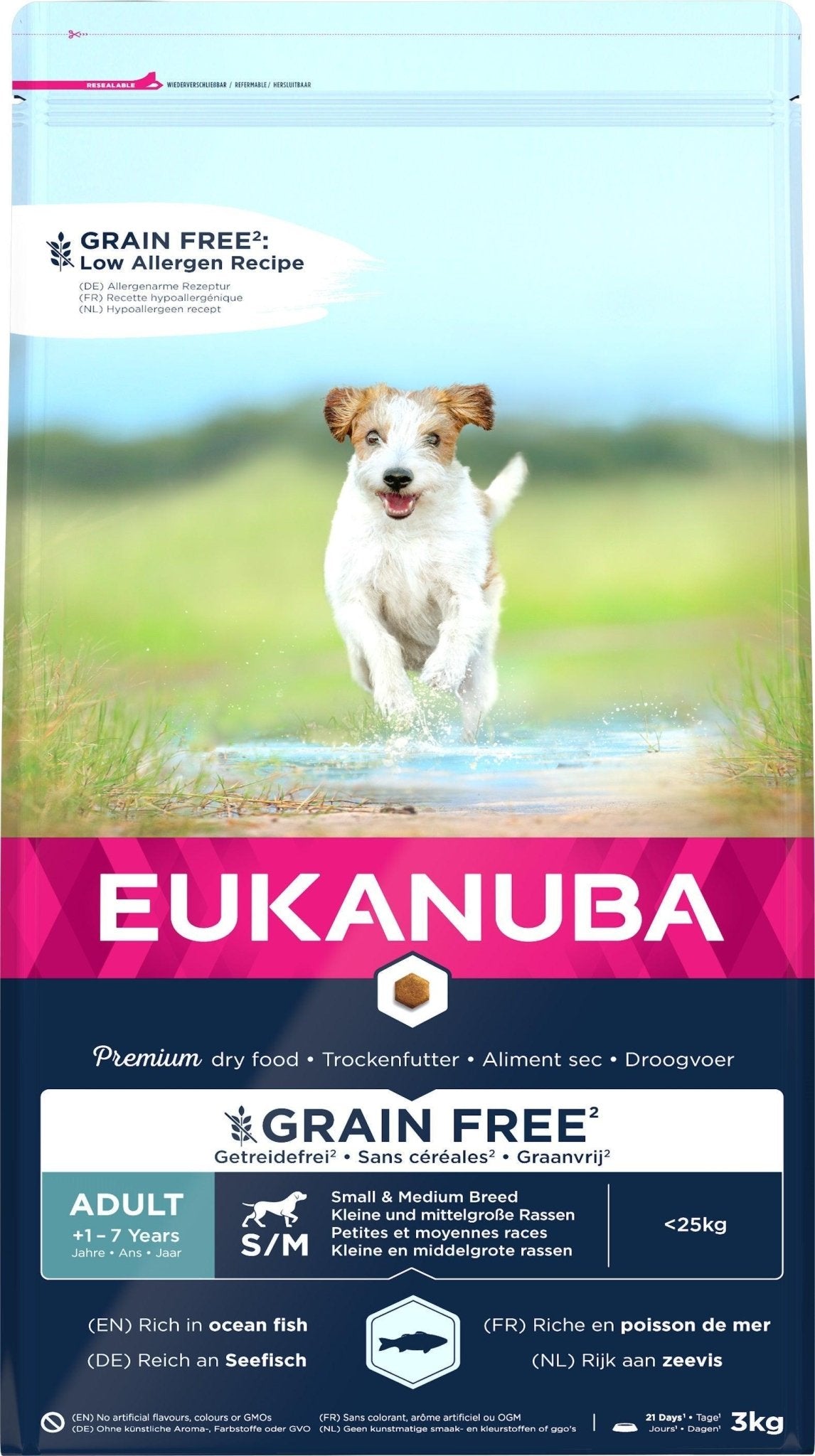 Eukanuba Grain Free - Ocean Fish - Adult Small/Medium 3kg | Luxury Home Accessories | Heulog Glow