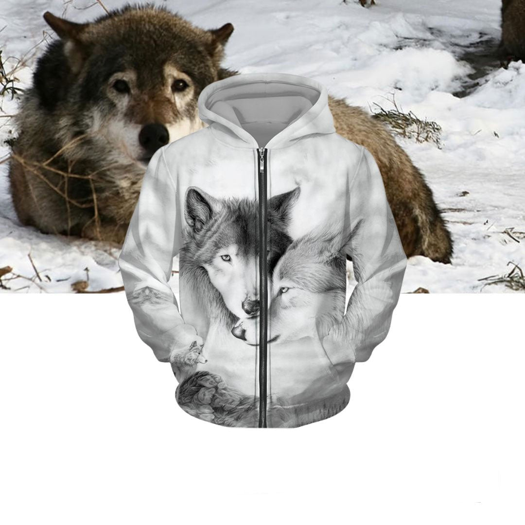 Europe And America Large Size 3d Printed Hooded Zipper Sweater | Luxury Home Accessories | Heulog Glow