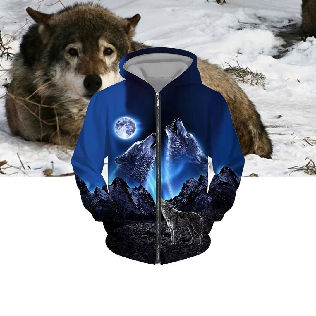Europe And America Large Size 3d Printed Hooded Zipper Sweater | Luxury Home Accessories | Heulog Glow
