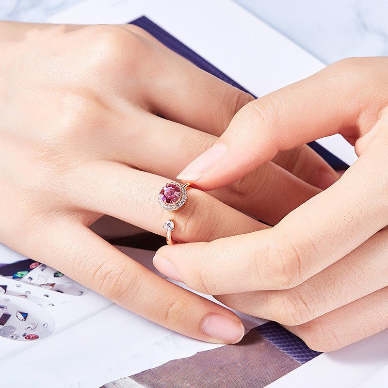 Europe and the United States new personality rotating ring female crystal ring | Luxury Home Accessories | Heulog Glow