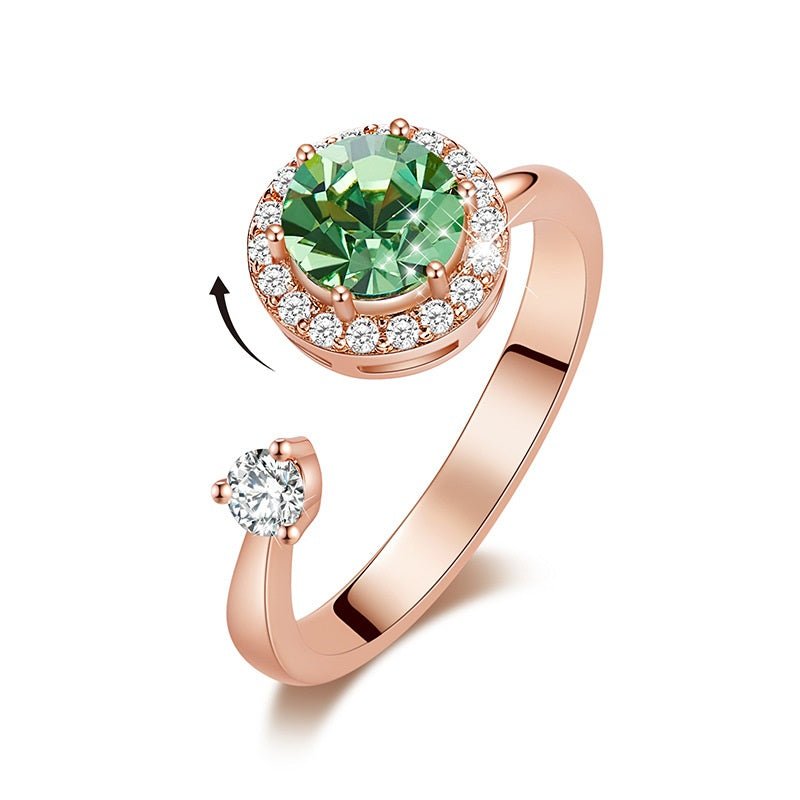 Europe and the United States new personality rotating ring female crystal ring | Luxury Home Accessories | Heulog Glow
