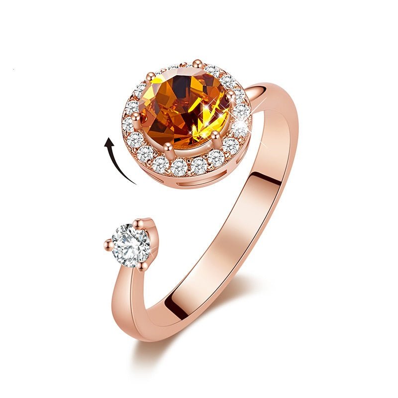 Europe and the United States new personality rotating ring female crystal ring | Luxury Home Accessories | Heulog Glow