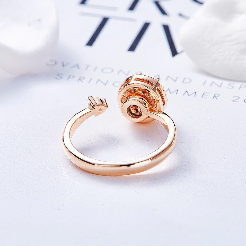 Europe and the United States new personality rotating ring female crystal ring | Luxury Home Accessories | Heulog Glow