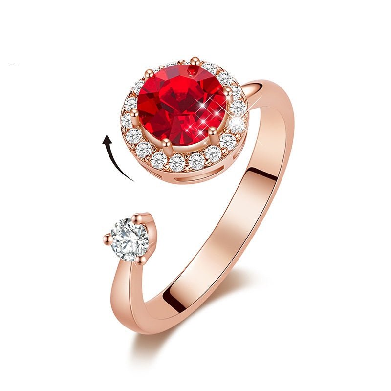 Europe and the United States new personality rotating ring female crystal ring | Luxury Home Accessories | Heulog Glow
