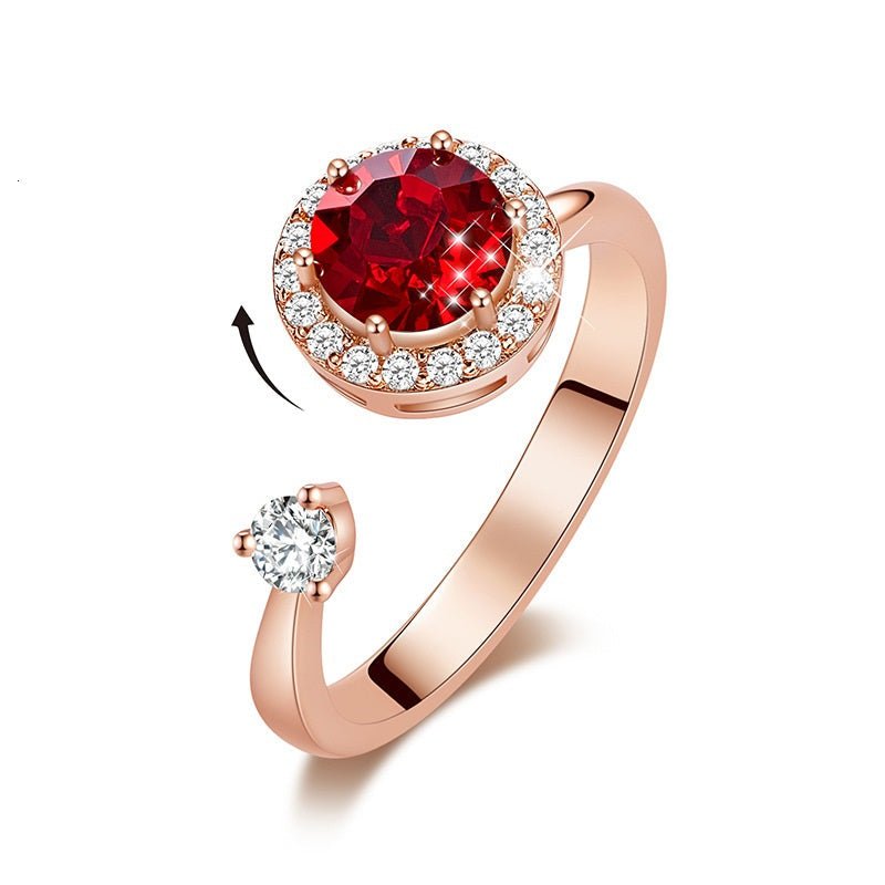 Europe and the United States new personality rotating ring female crystal ring | Luxury Home Accessories | Heulog Glow