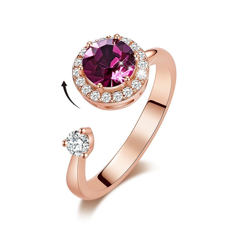 Europe and the United States new personality rotating ring female crystal ring | Luxury Home Accessories | Heulog Glow