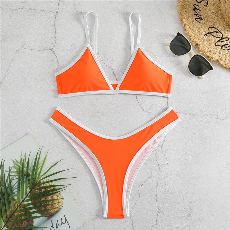 Europe And The United States Sexy Split Bikini Ladies Swimsuit Fashion Cute Solid Color Triangle BIKINI Swimsuit | Luxury Home Accessories | Heulog Glow