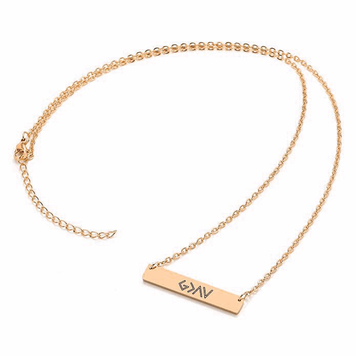 European And American Fashion One Word Horizontal Bar Pendant Necklace | Luxury Home Accessories | Heulog Glow
