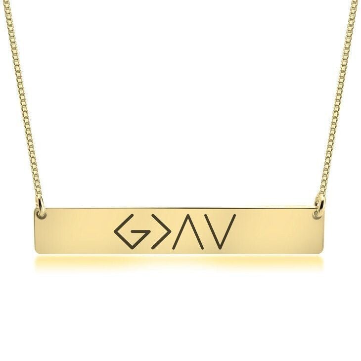 European And American Fashion One Word Horizontal Bar Pendant Necklace | Luxury Home Accessories | Heulog Glow
