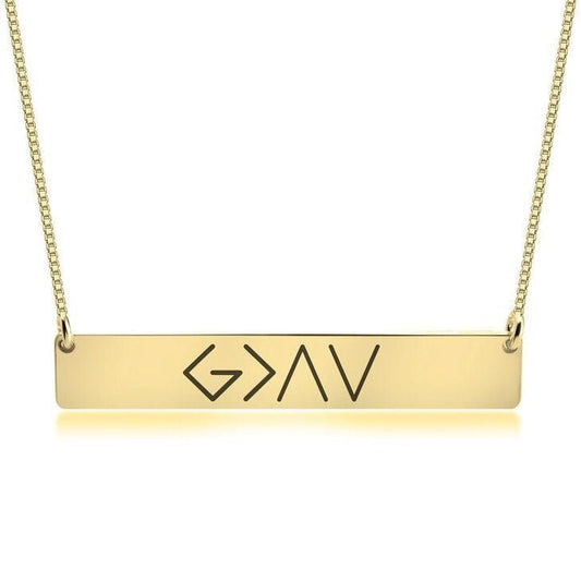 European And American Fashion One Word Horizontal Bar Pendant Necklace | Luxury Home Accessories | Heulog Glow