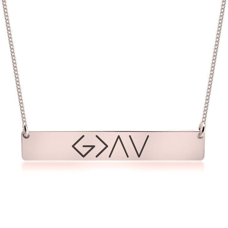 European And American Fashion One Word Horizontal Bar Pendant Necklace | Luxury Home Accessories | Heulog Glow
