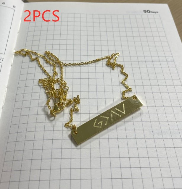 European And American Fashion One Word Horizontal Bar Pendant Necklace | Luxury Home Accessories | Heulog Glow