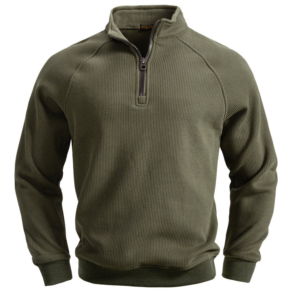 European And American Half Zipper Sweater Stand-up Collar All-match Fleece Men's Sweater Top | Luxury Home Accessories | Heulog Glow