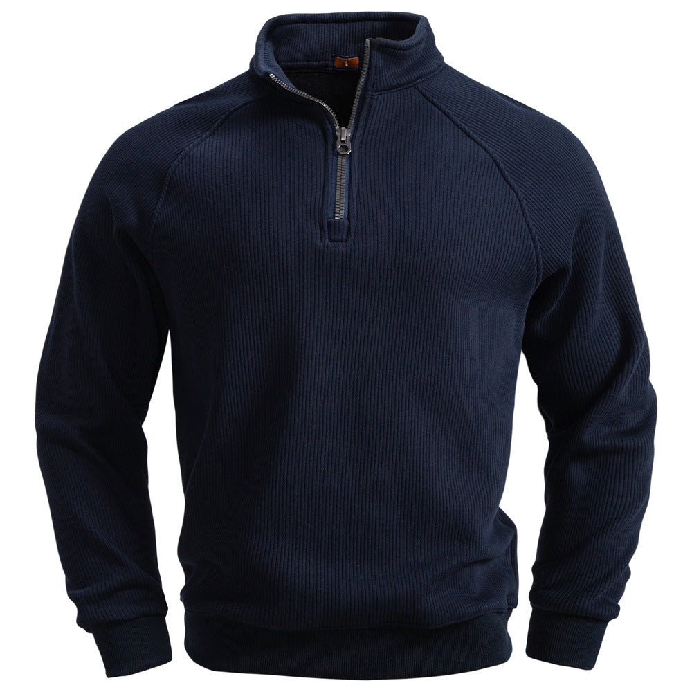European And American Half Zipper Sweater Stand-up Collar All-match Fleece Men's Sweater Top | Luxury Home Accessories | Heulog Glow