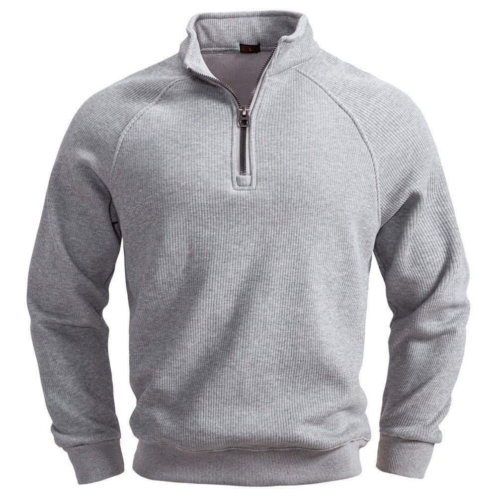 European And American Half Zipper Sweater Stand-up Collar All-match Fleece Men's Sweater Top | Luxury Home Accessories | Heulog Glow
