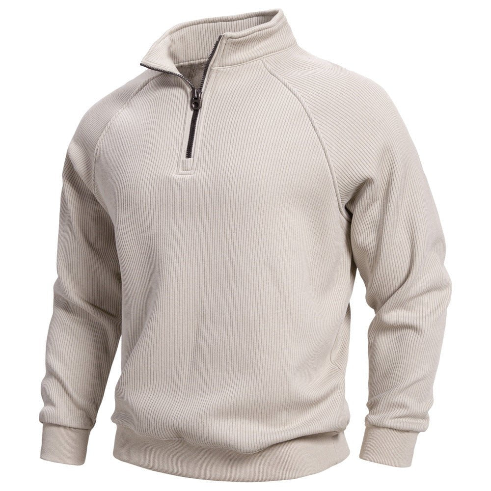European And American Half Zipper Sweater Stand-up Collar All-match Fleece Men's Sweater Top | Luxury Home Accessories | Heulog Glow
