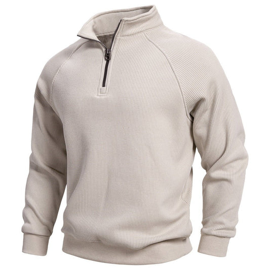 European And American Half Zipper Sweater Stand-up Collar All-match Fleece Men's Sweater Top | Luxury Home Accessories | Heulog Glow
