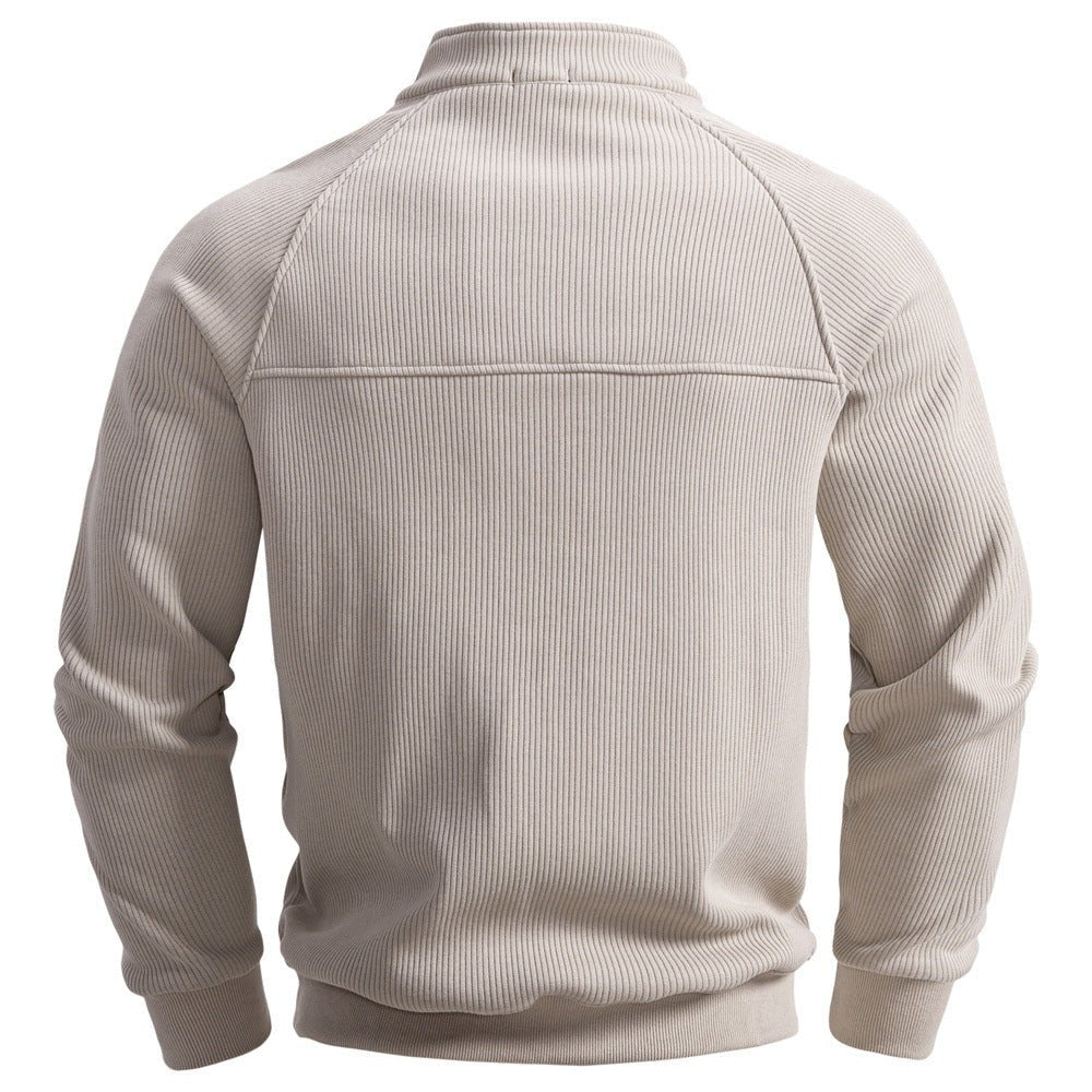 European And American Half Zipper Sweater Stand-up Collar All-match Fleece Men's Sweater Top | Luxury Home Accessories | Heulog Glow