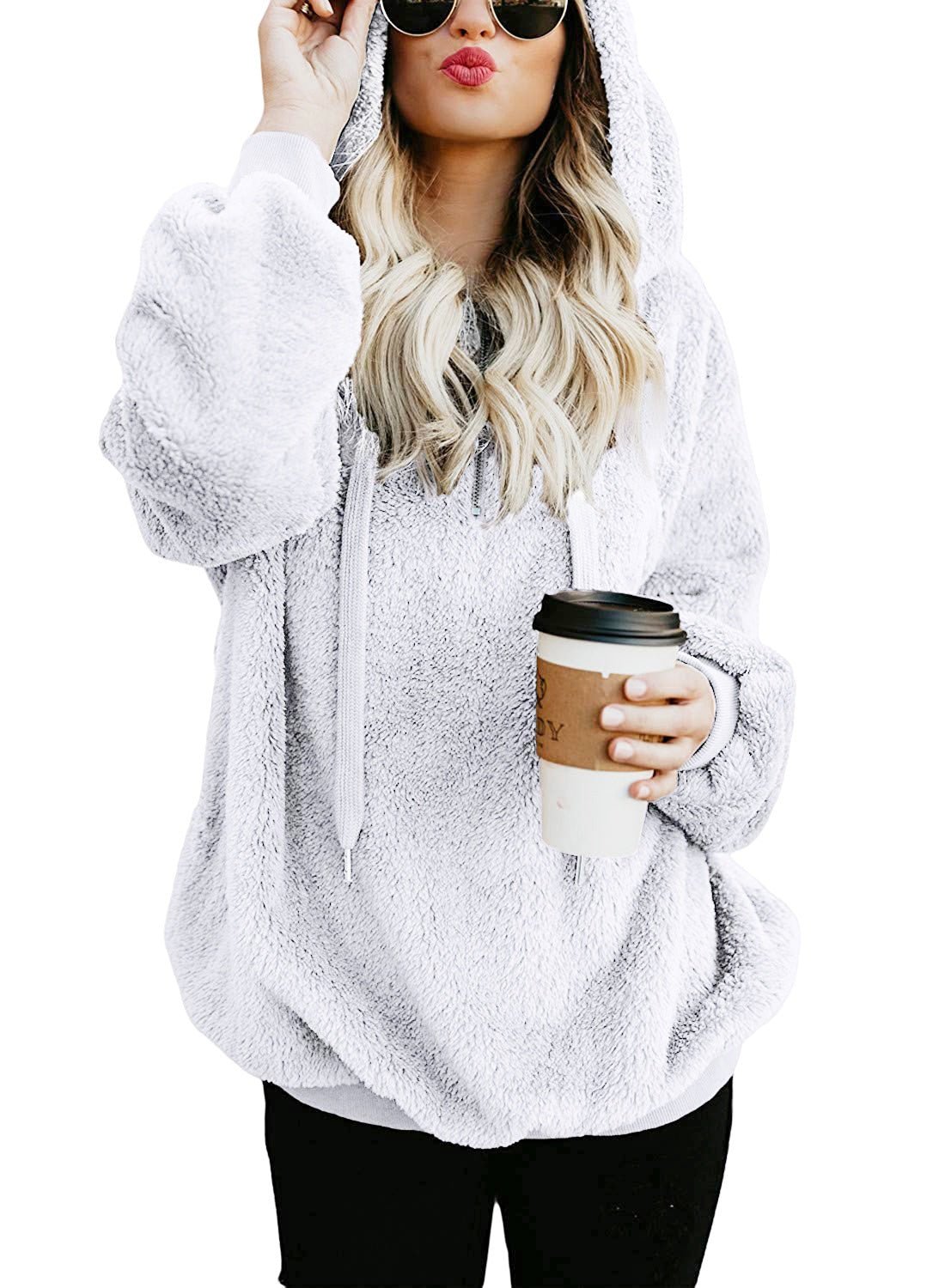 European and American long-sleeved hooded solid color sweater | Luxury Home Accessories | Heulog Glow