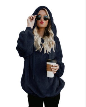 European and American long-sleeved hooded solid color sweater | Luxury Home Accessories | Heulog Glow