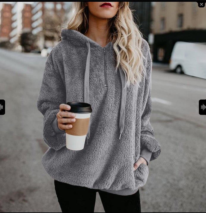 European and American long-sleeved hooded solid color sweater | Luxury Home Accessories | Heulog Glow