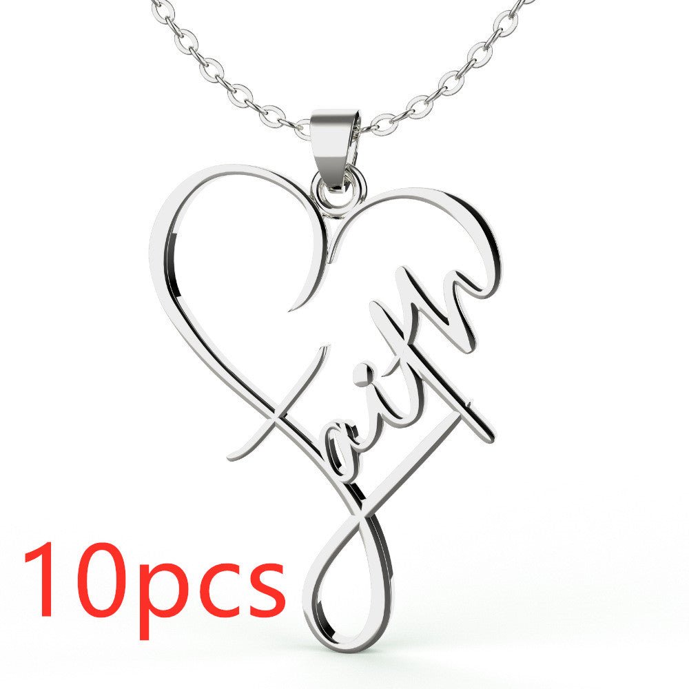 European And American Necklace Heart Of Faith Pendant | Luxury Home Accessories | Heulog Glow