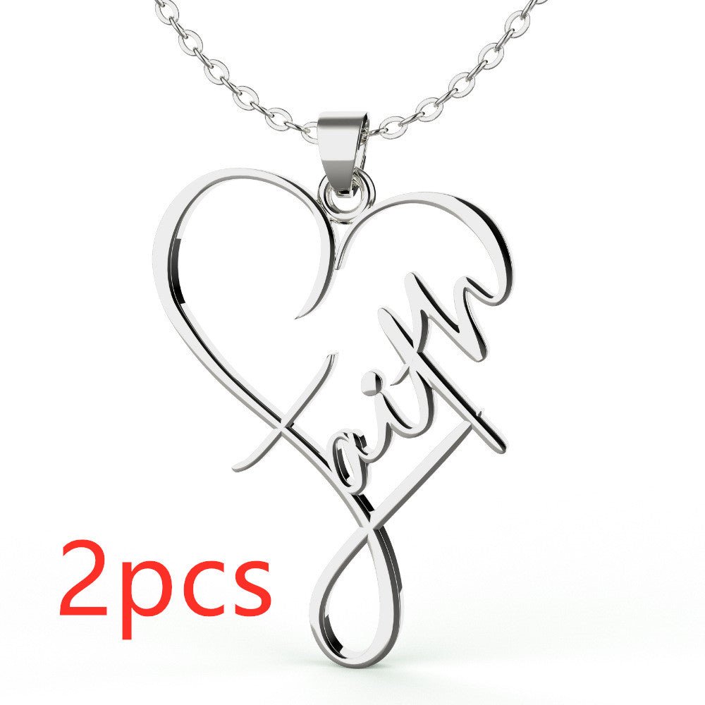 European And American Necklace Heart Of Faith Pendant | Luxury Home Accessories | Heulog Glow