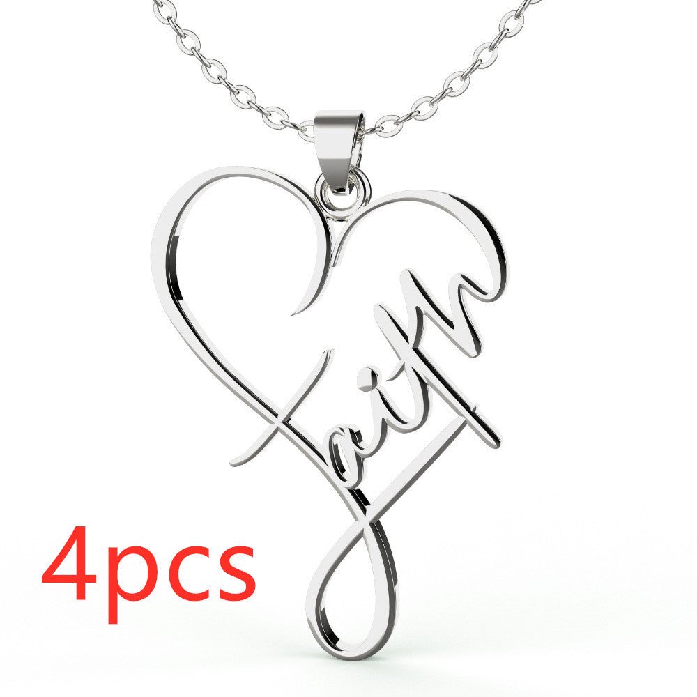 European And American Necklace Heart Of Faith Pendant | Luxury Home Accessories | Heulog Glow