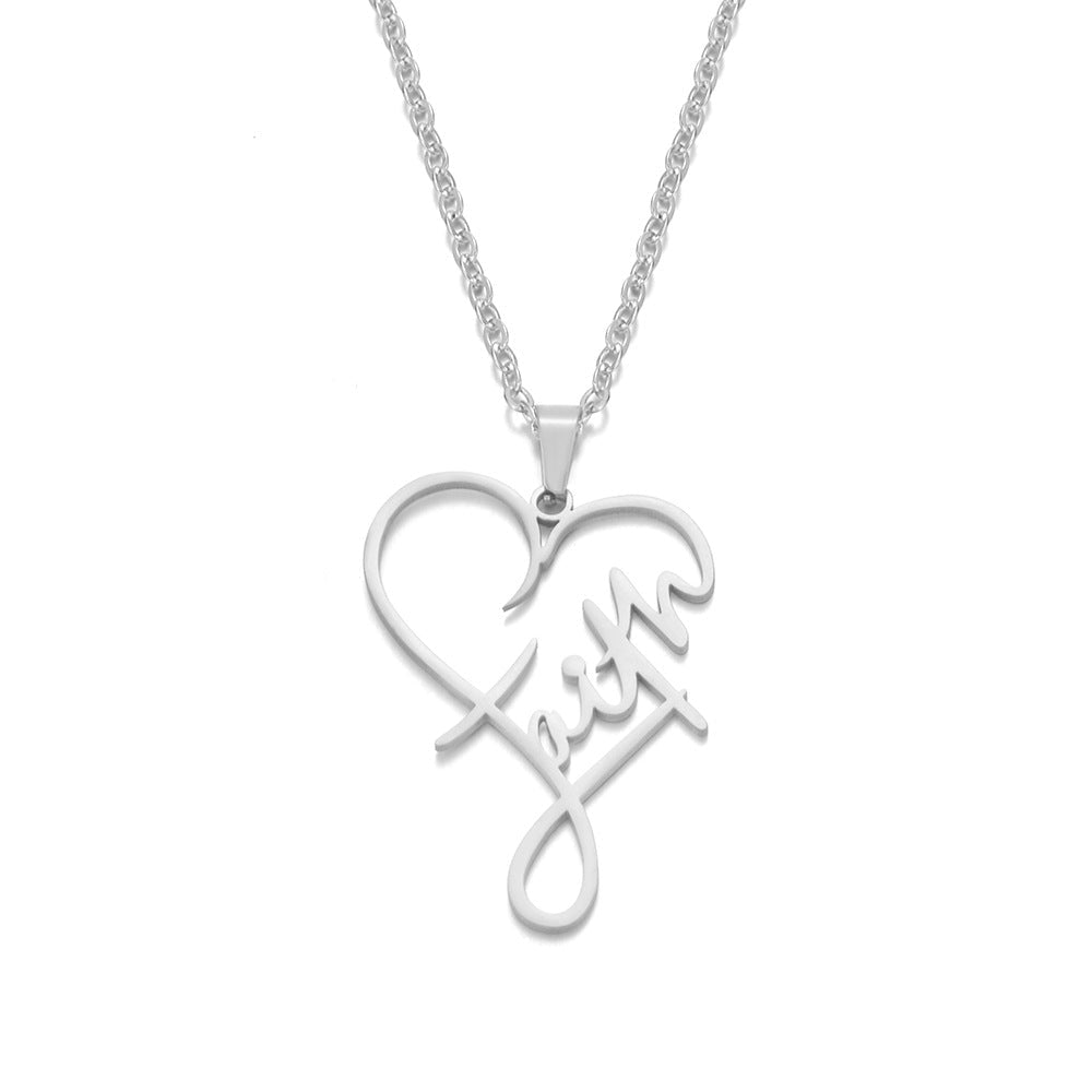 European And American Necklace Heart Of Faith Pendant | Luxury Home Accessories | Heulog Glow