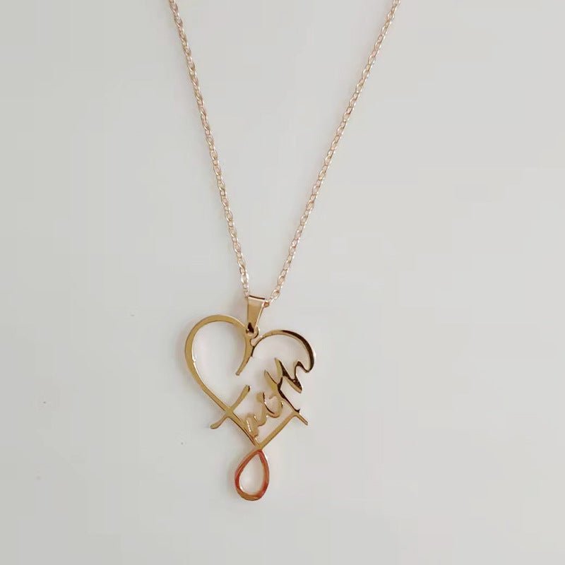 European And American Necklace Heart Of Faith Pendant | Luxury Home Accessories | Heulog Glow